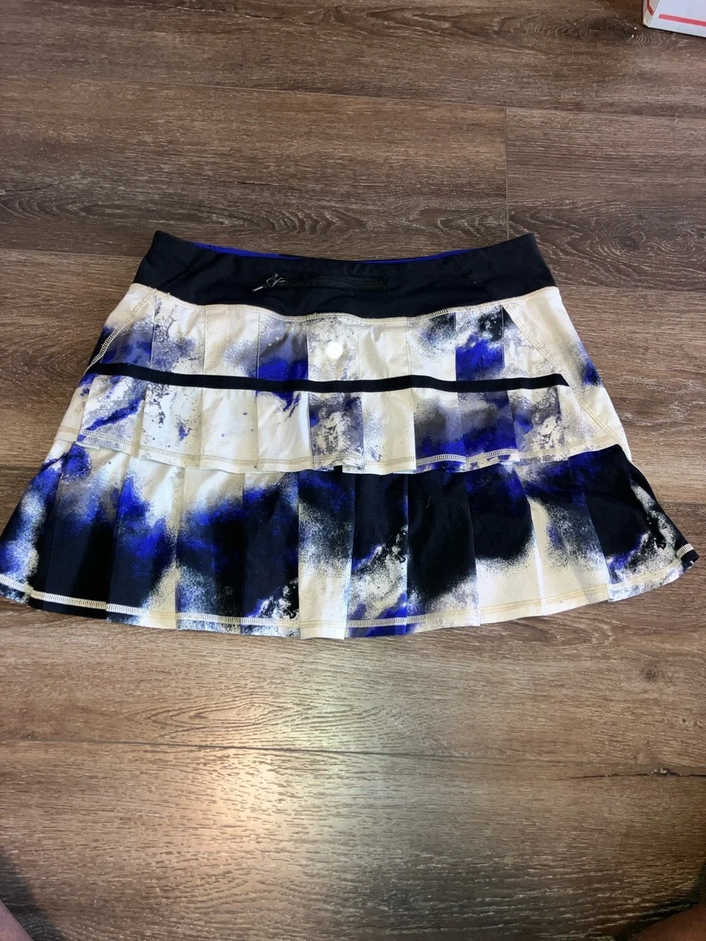 Lululemon Run Pace Setter Skirt Skort Milky Way Multi Print Pigment Blue 8 Tall